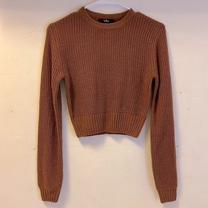 Lulu’s XS rust orange sweater, key-hole back